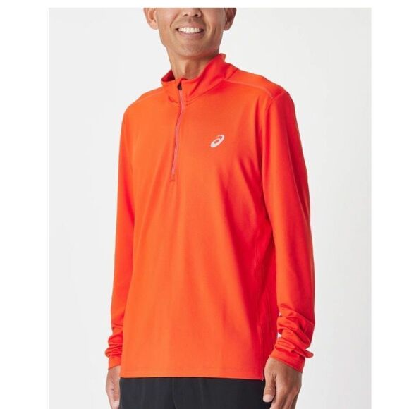 ASICS Men Ready Half ZipCherry Tomato Large - Picture 1 of 3